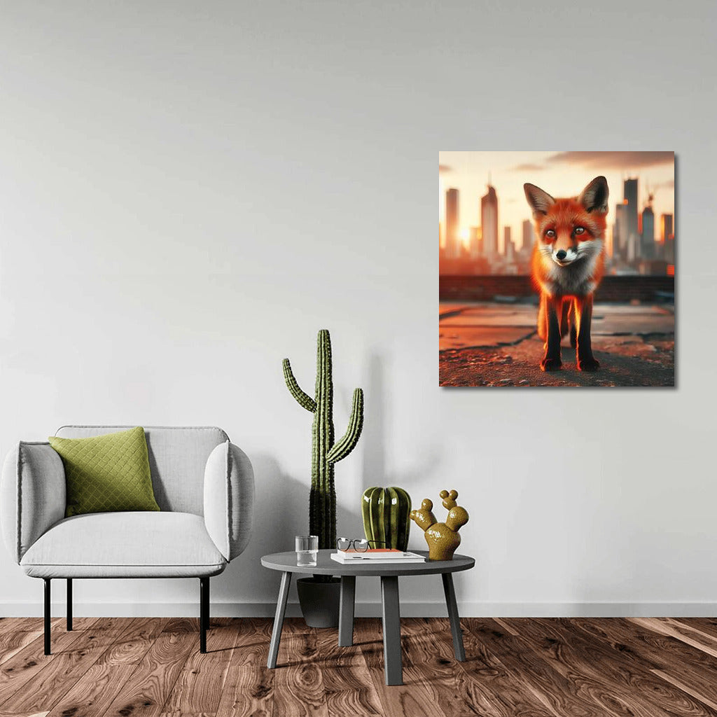 Fox on the City Rooftops: Vibrant Chic and Adventure in the Urban Landscape