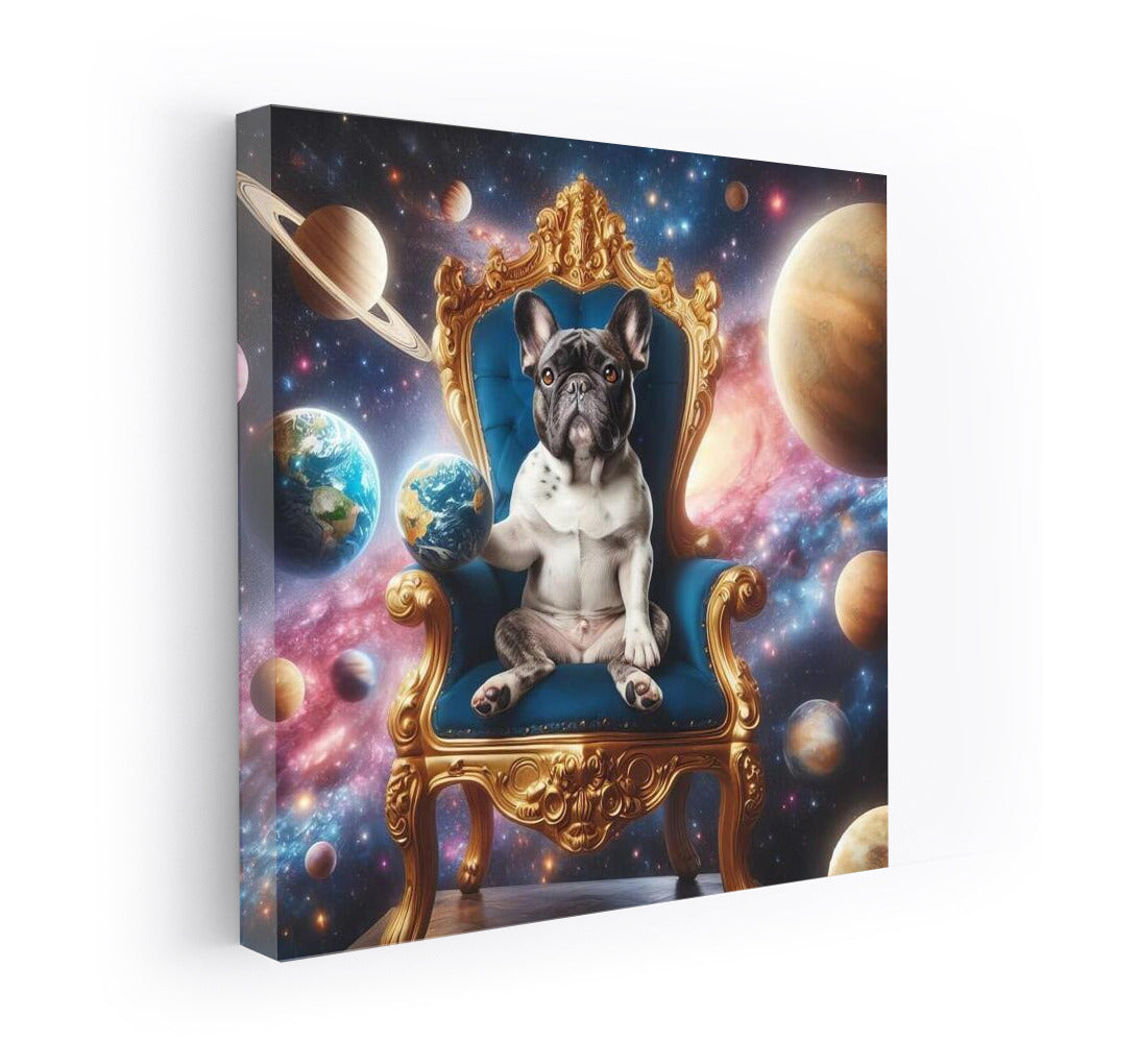 Galactic Overlord: French Bulldog on the Throne of the Universe