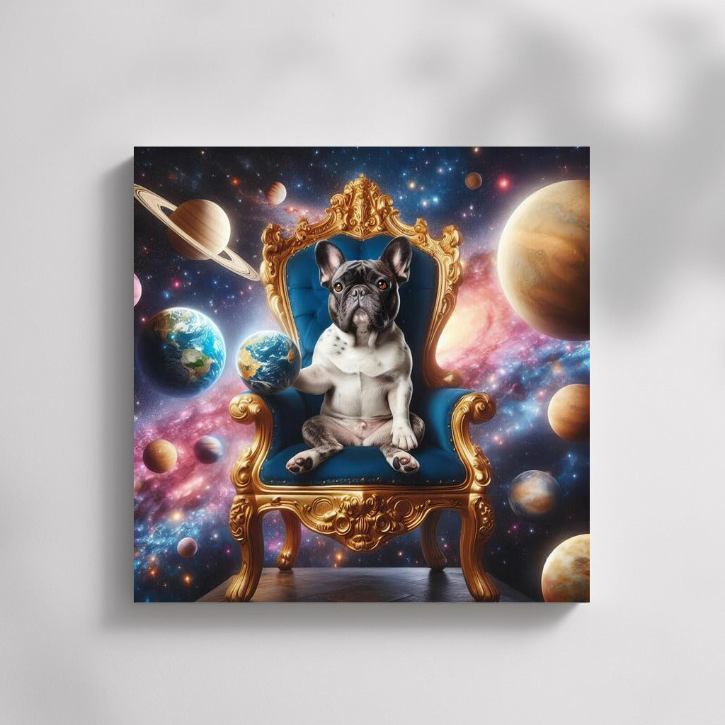 Galactic Overlord: French Bulldog on the Throne of the Universe