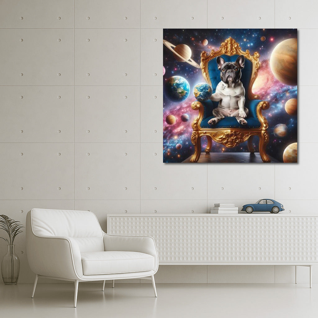 Galactic Overlord: French Bulldog on the Throne of the Universe