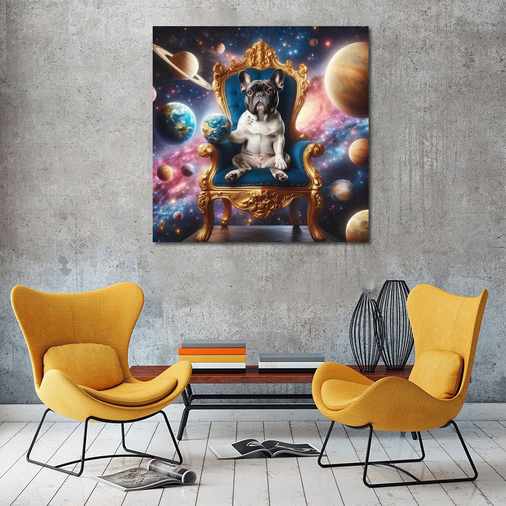 Galactic Overlord: French Bulldog on the Throne of the Universe