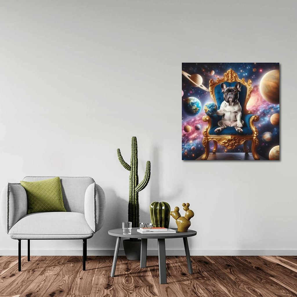 Galactic Overlord: French Bulldog on the Throne of the Universe