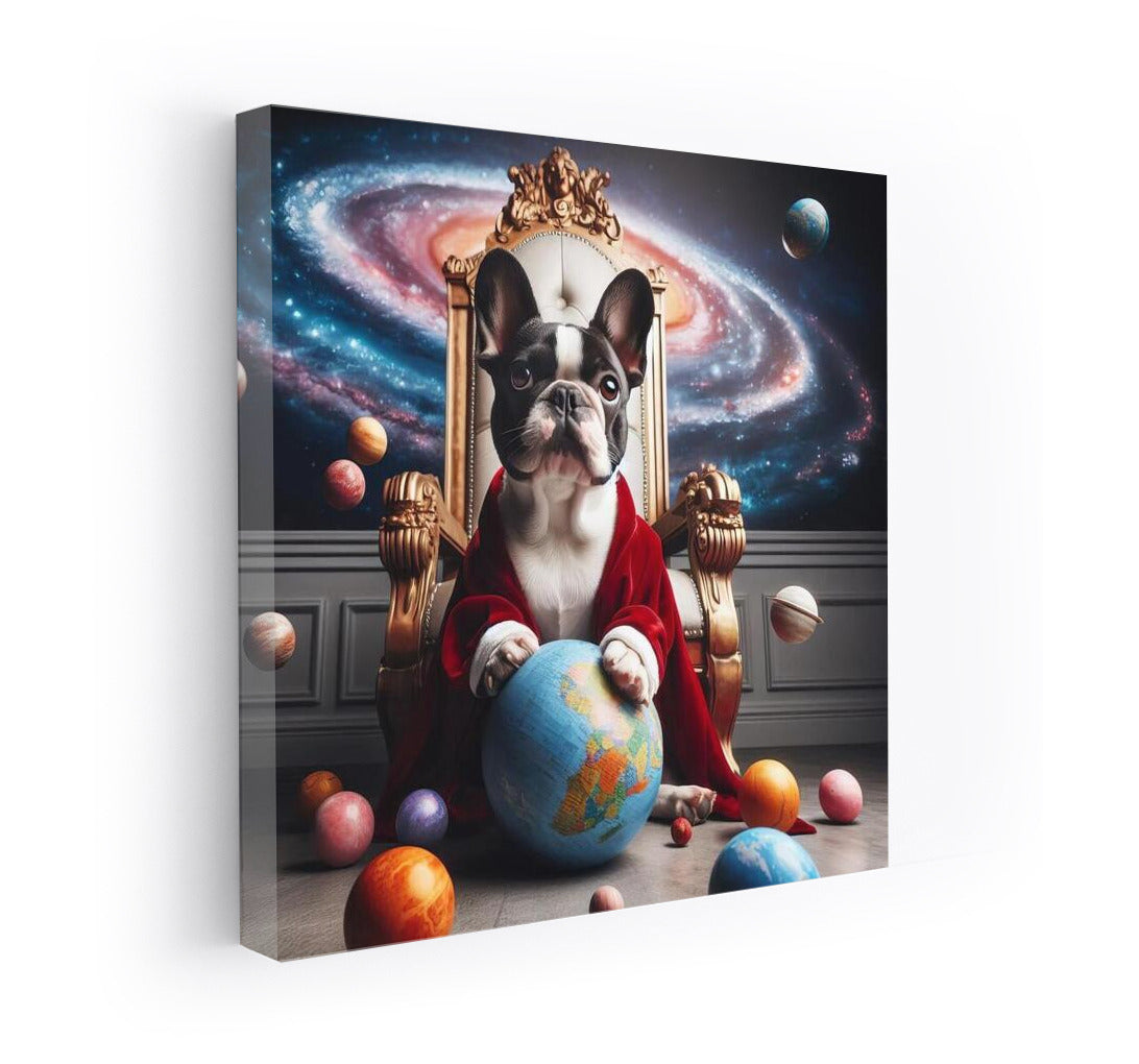 Galactic Overlord: French Bulldog on the Throne of the Universe