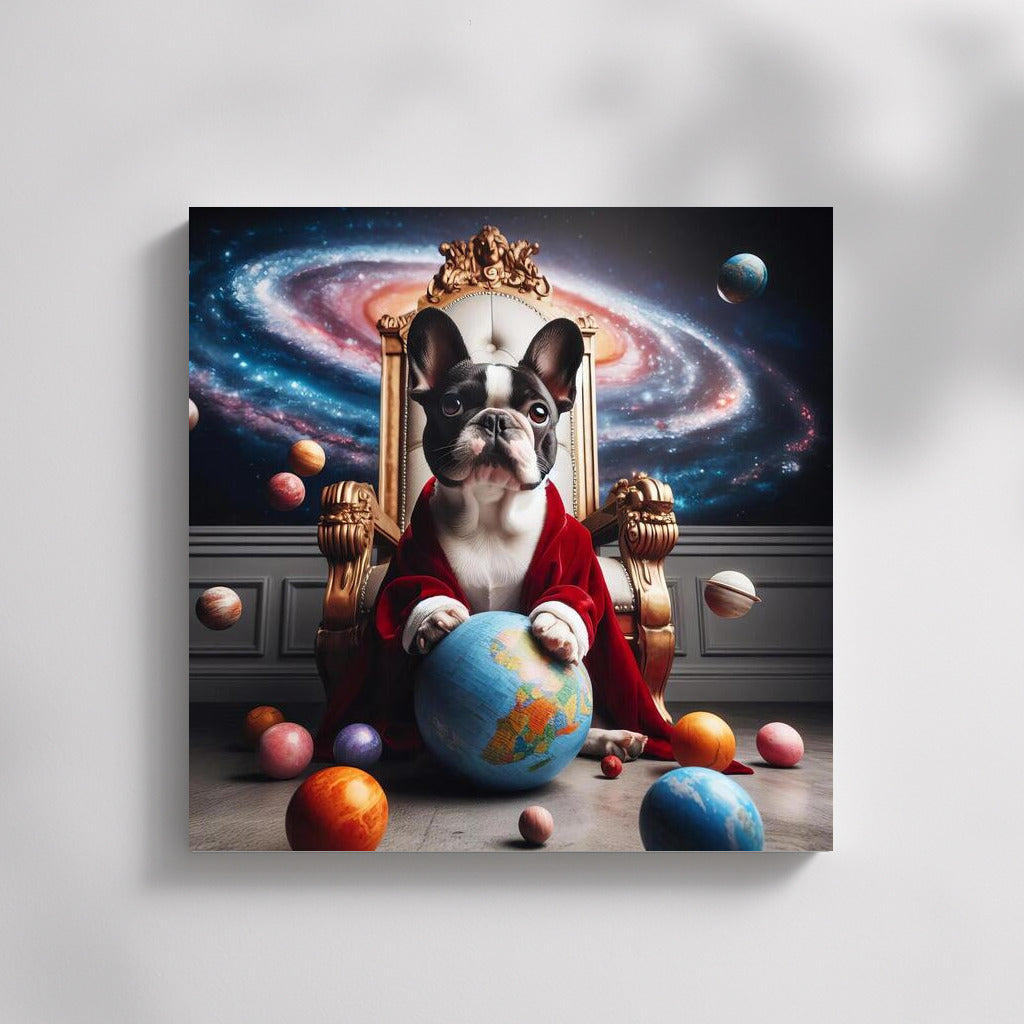 Galactic Overlord: French Bulldog on the Throne of the Universe
