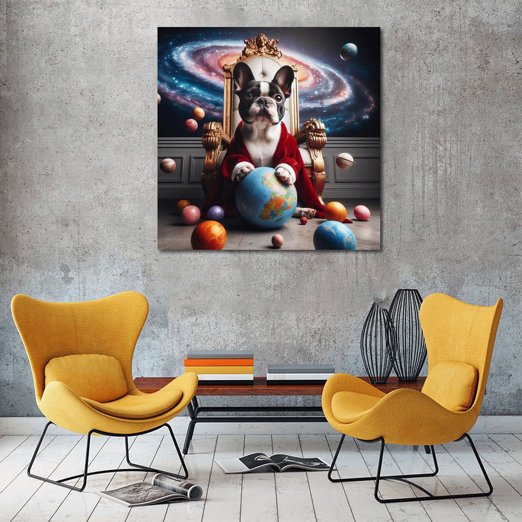 Galactic Overlord: French Bulldog on the Throne of the Universe
