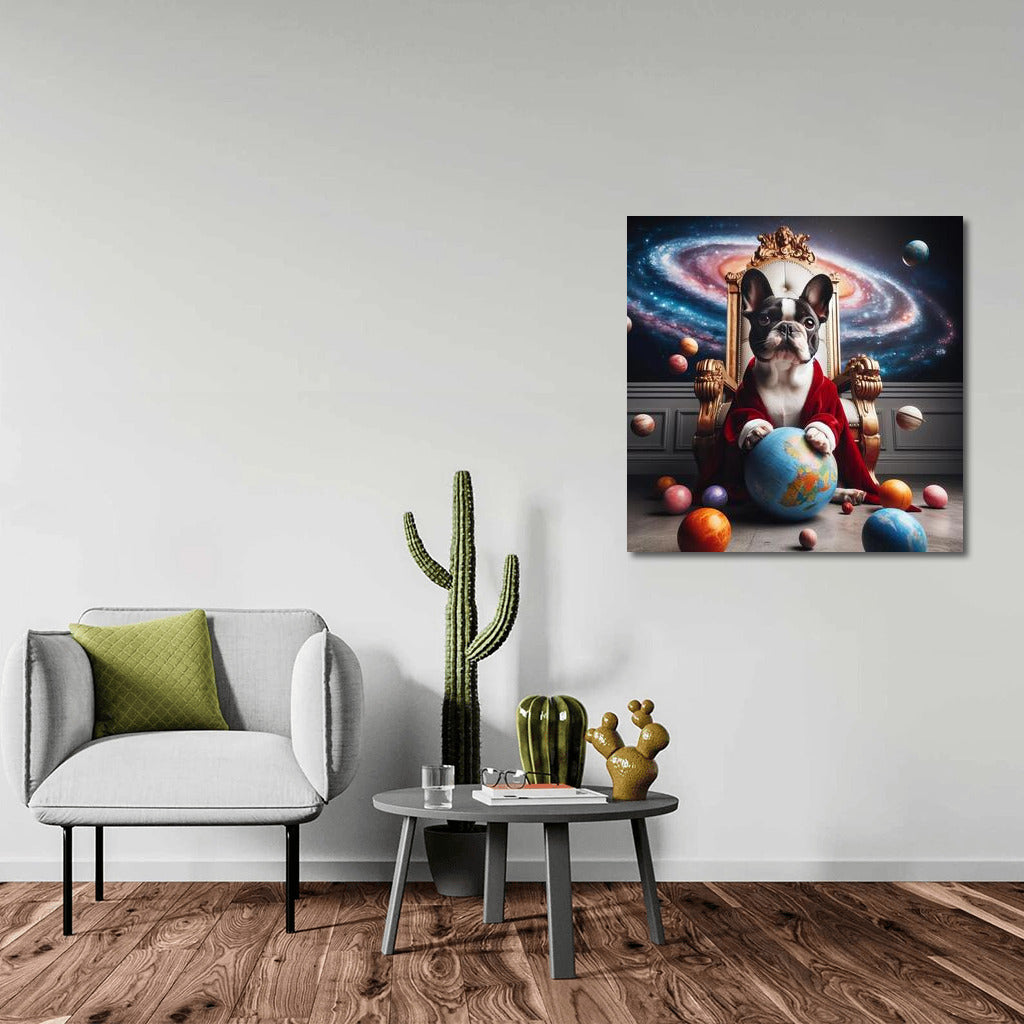 Galactic Overlord: French Bulldog on the Throne of the Universe