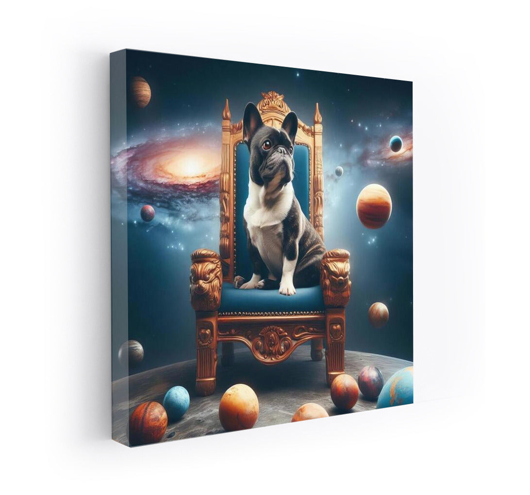 French Bulldog Emperor: The Lord of the Galaxy on the Throne
