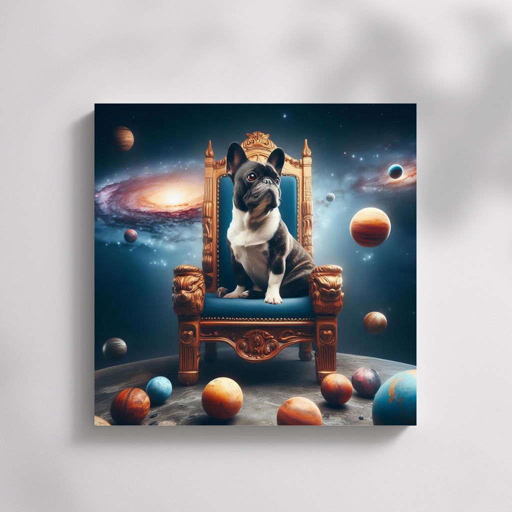 French Bulldog Emperor: The Lord of the Galaxy on the Throne