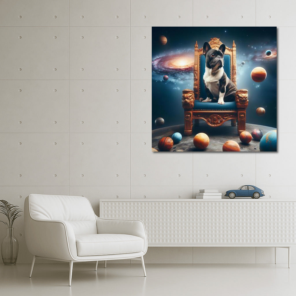 French Bulldog Emperor: The Lord of the Galaxy on the Throne
