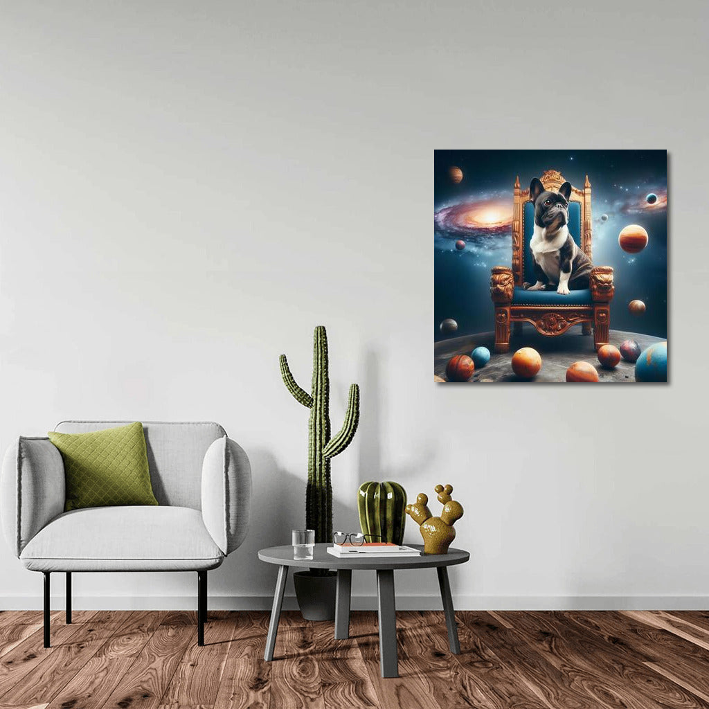 French Bulldog Emperor: The Lord of the Galaxy on the Throne