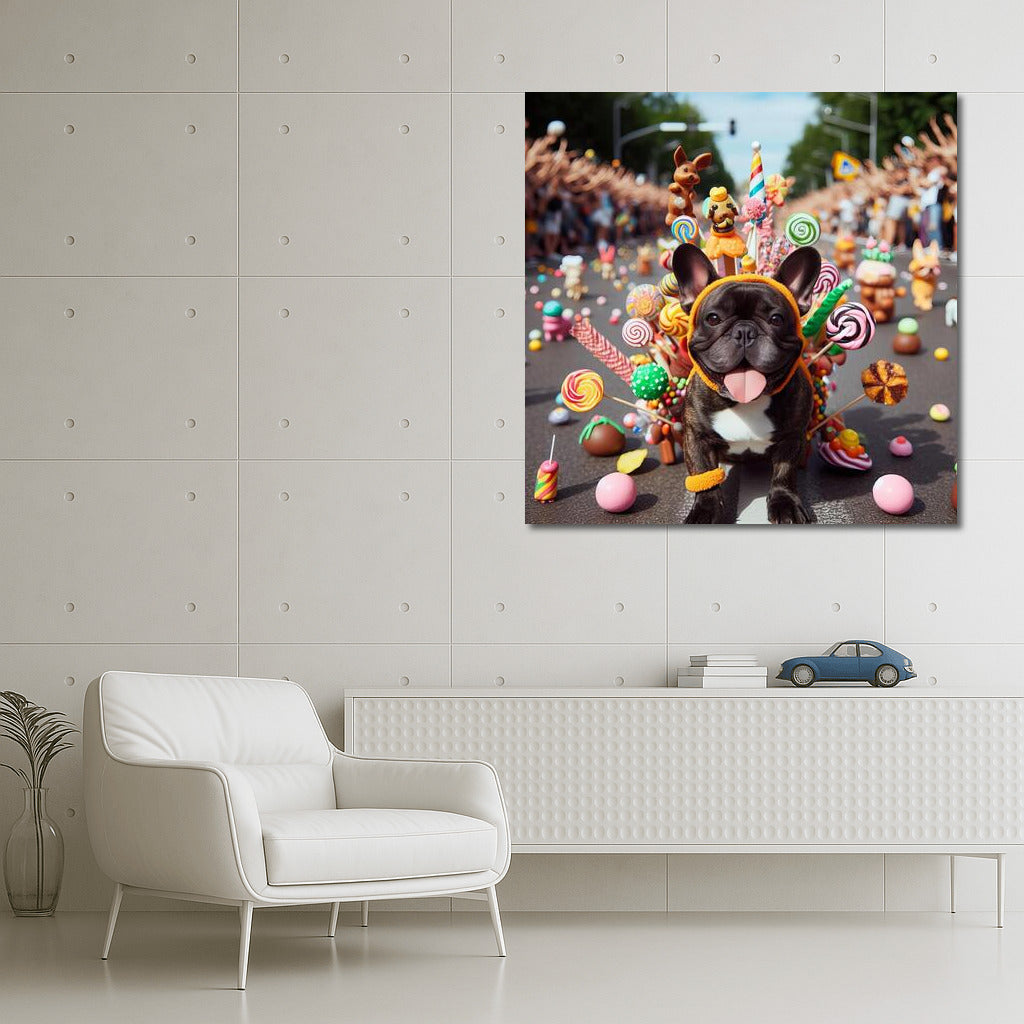 French Bulldog in Chocolate Candy Parade