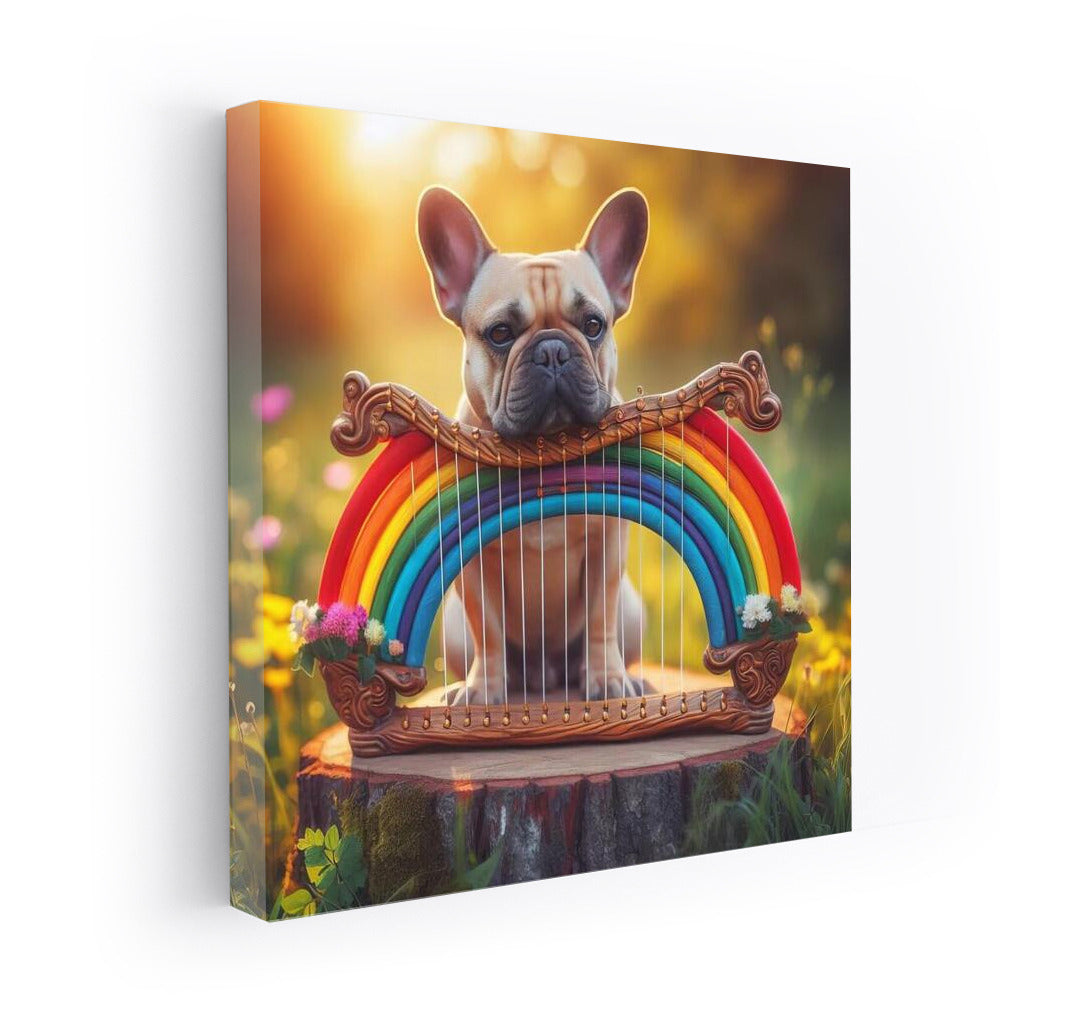 French Bulldog and the Magic Rainbow Harp: Music of Life