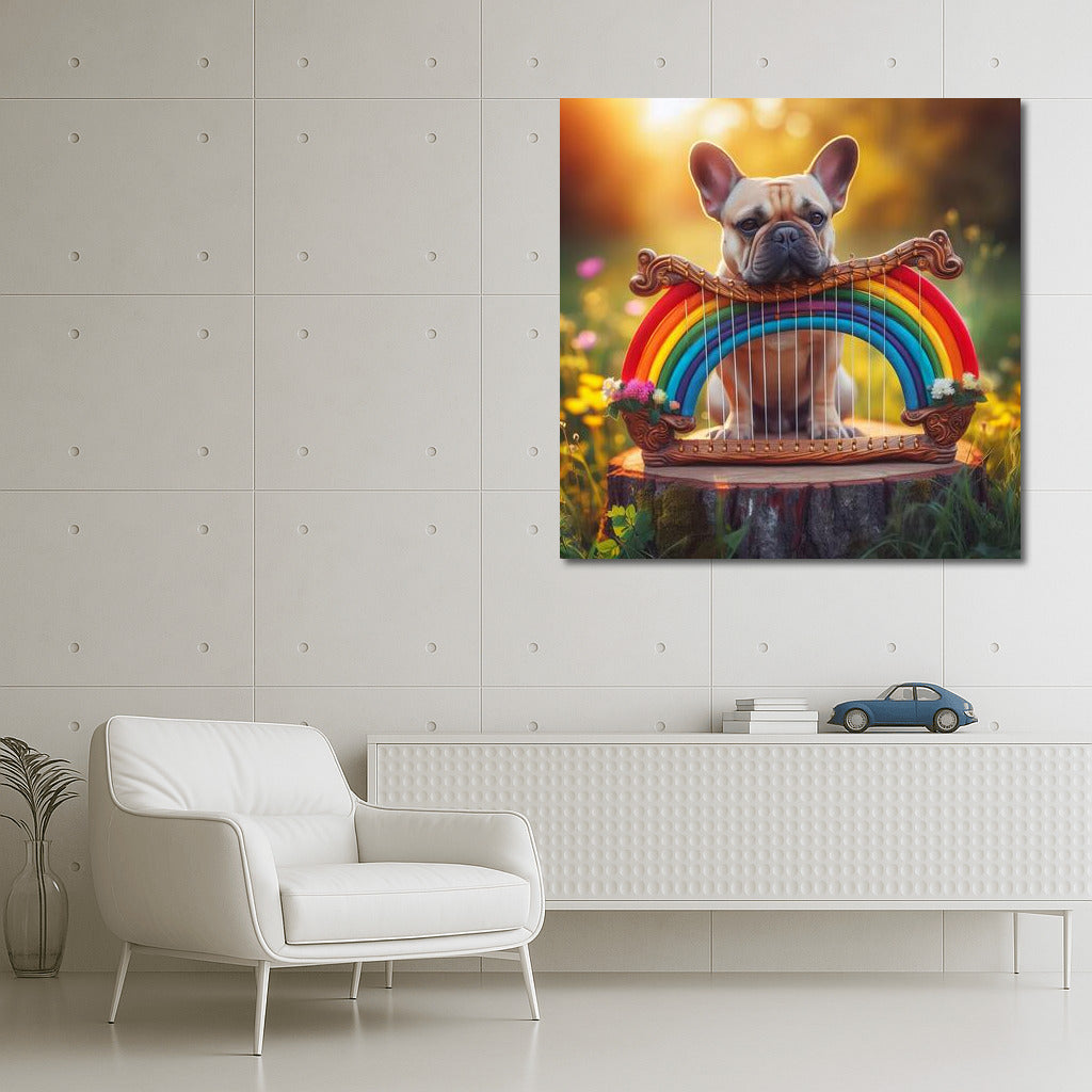 French Bulldog and the Magic Rainbow Harp: Music of Life