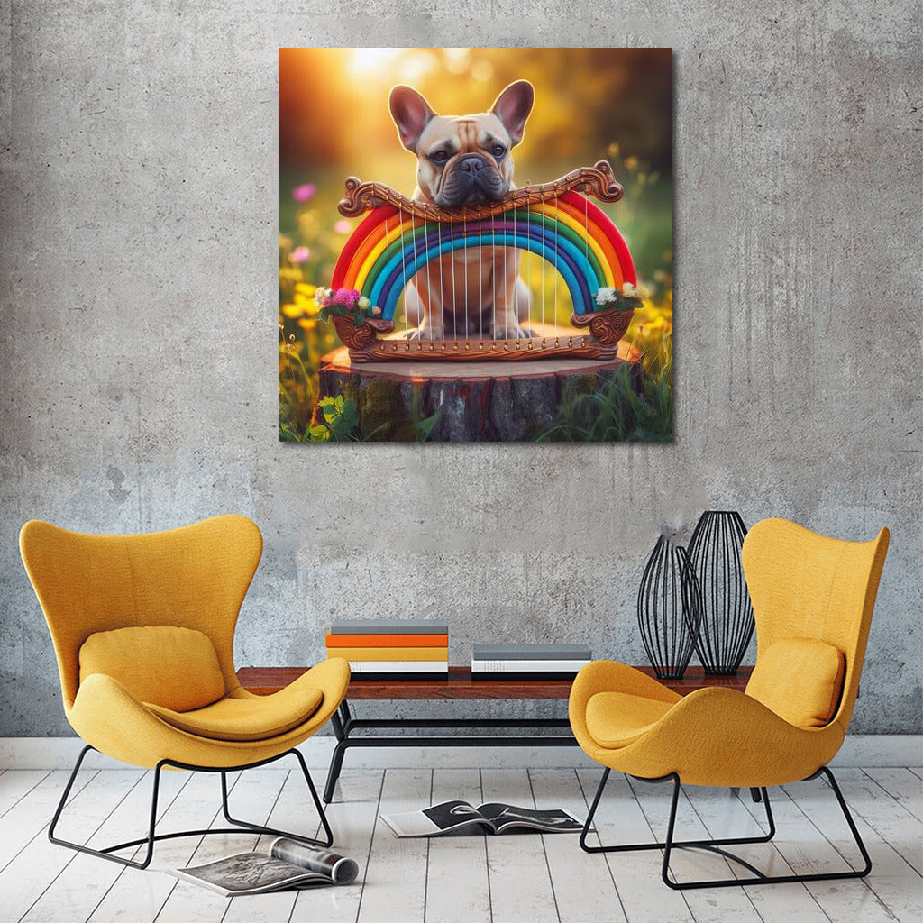 French Bulldog and the Magic Rainbow Harp: Music of Life