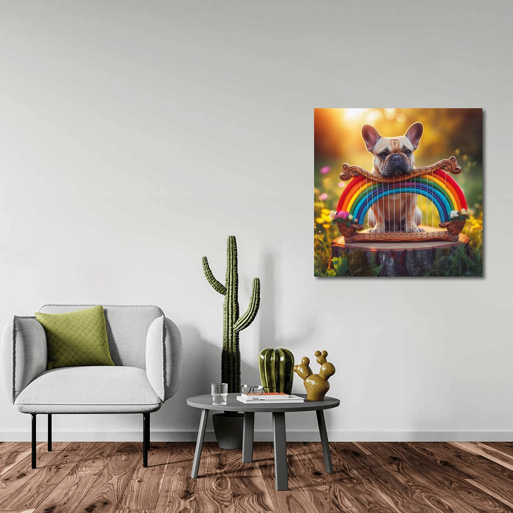 French Bulldog and the Magic Rainbow Harp: Music of Life