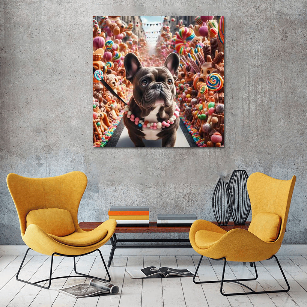 French Bulldog at the Chocolate Candy Parade