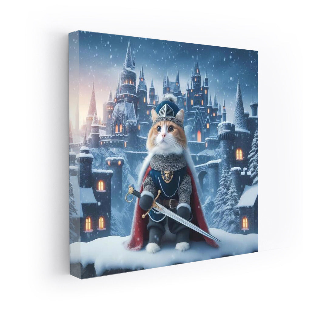 The Cat Knight of Westeros: Epic Battle at the Snowy Castle