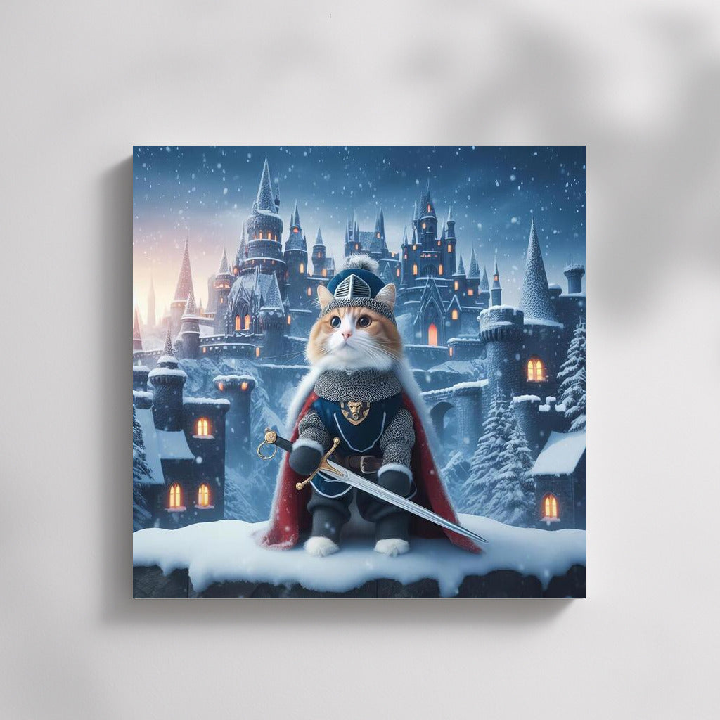 The Cat Knight of Westeros: Epic Battle at the Snowy Castle