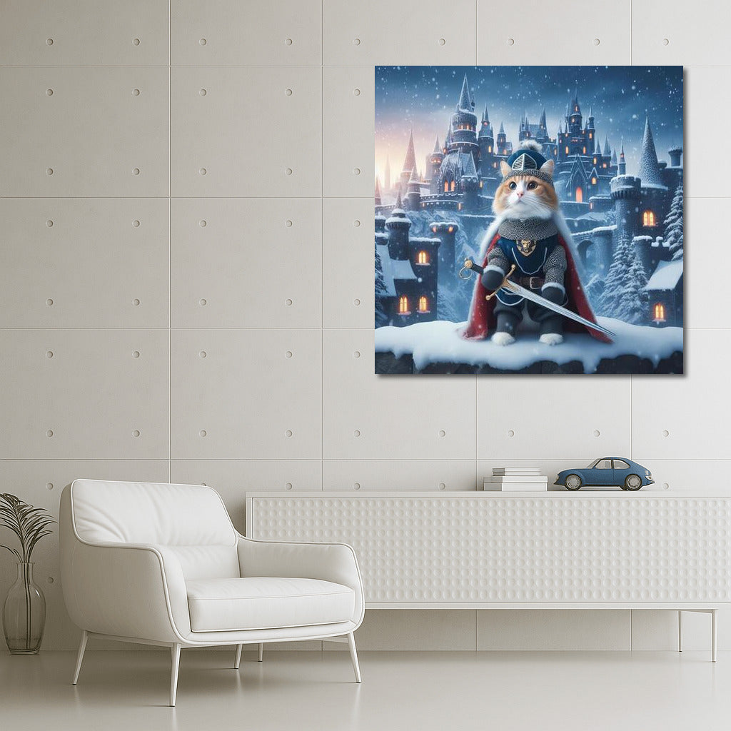 The Cat Knight of Westeros: Epic Battle at the Snowy Castle