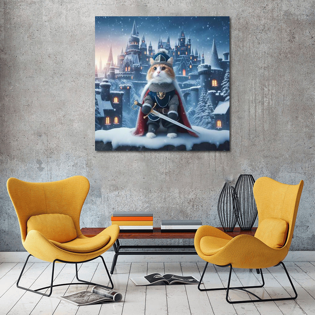 The Cat Knight of Westeros: Epic Battle at the Snowy Castle