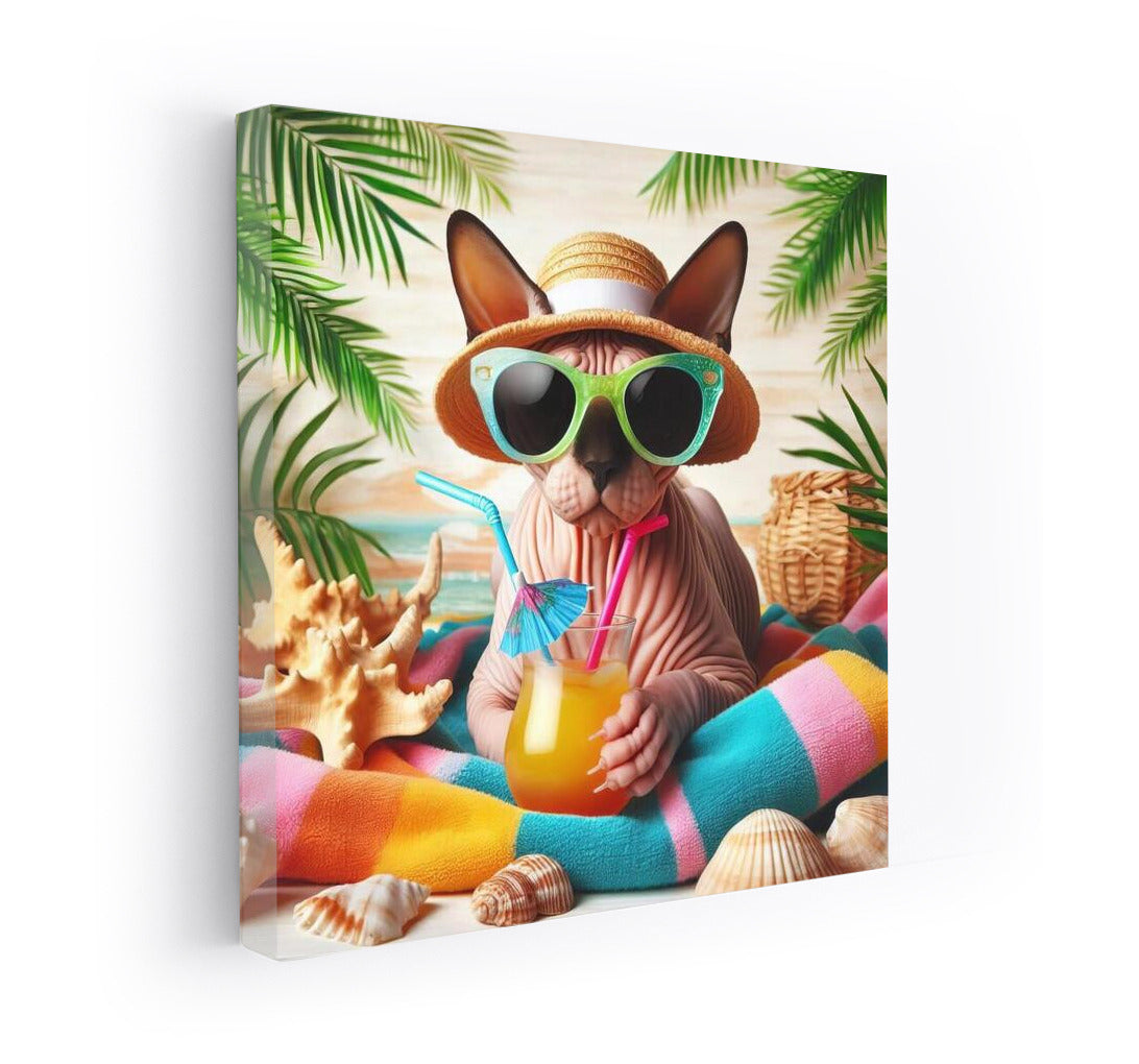 Sphinx on a Stylish Beach: Bright Colors for Your Home