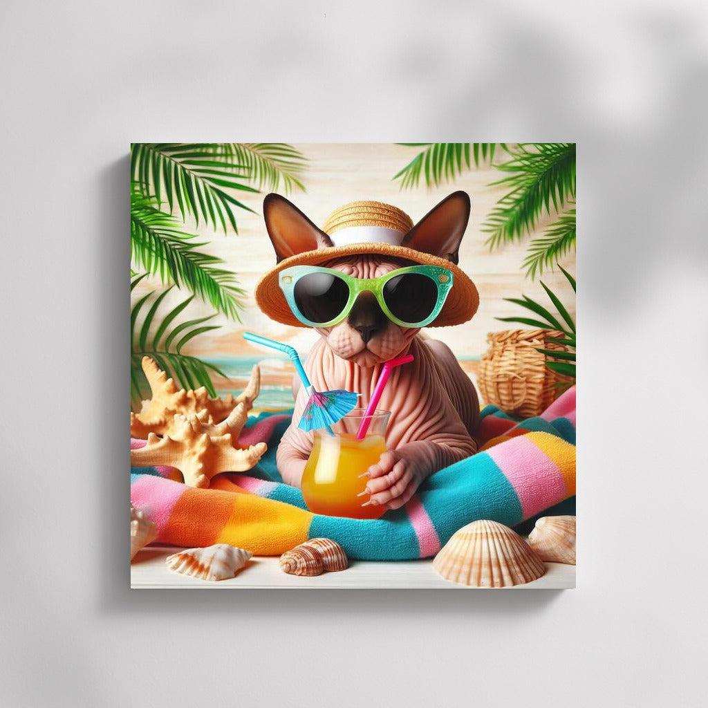 Sphinx on a Stylish Beach: Bright Colors for Your Home