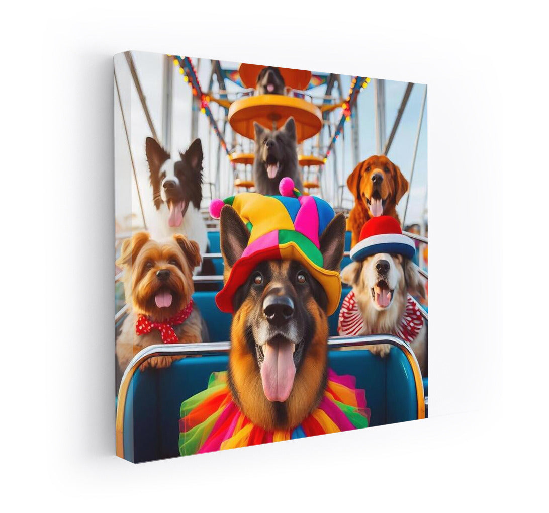 German Shepherd in Carnival Whirlwind