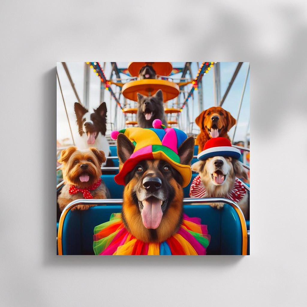 German Shepherd in Carnival Whirlwind
