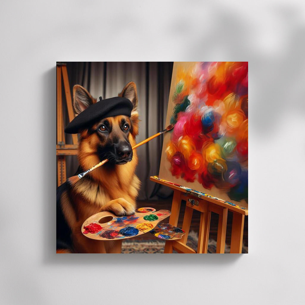Creative Masterpiece: German Shepherd Artist