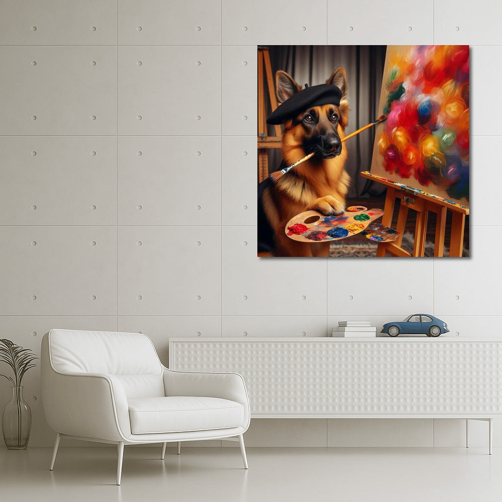 Creative Masterpiece: German Shepherd Artist
