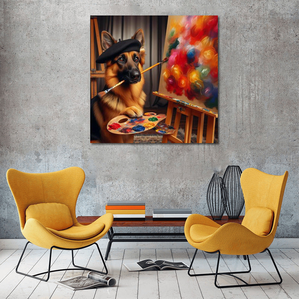 Creative Masterpiece: German Shepherd Artist