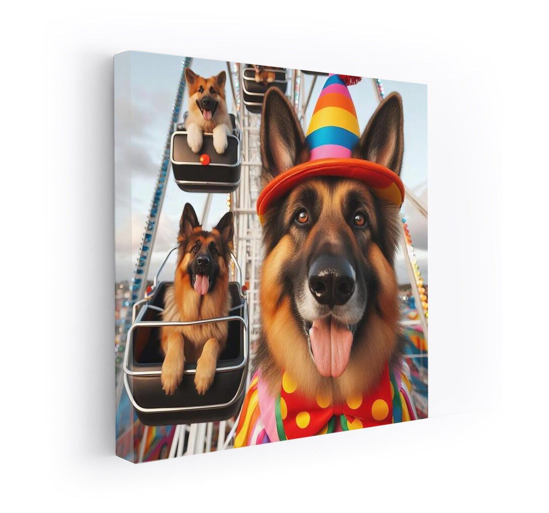German Shepherd at Carnival: Fun with Four-Legged Friends