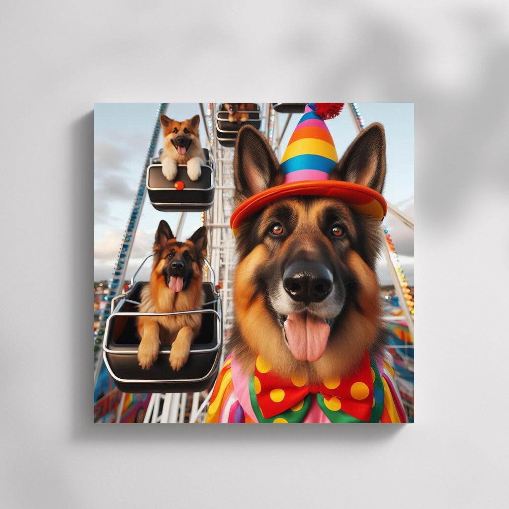 German Shepherd at Carnival: Fun with Four-Legged Friends