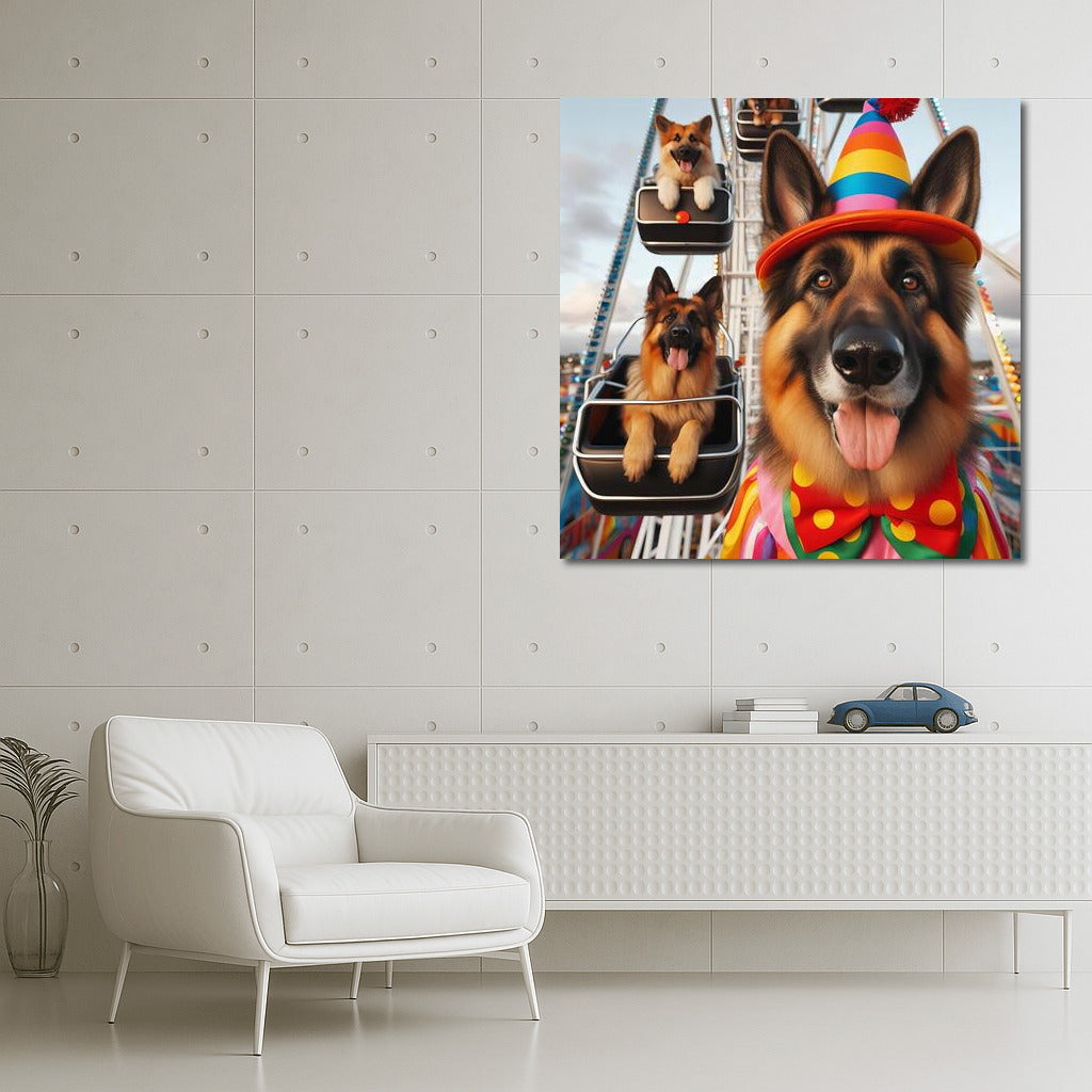German Shepherd at Carnival: Fun with Four-Legged Friends