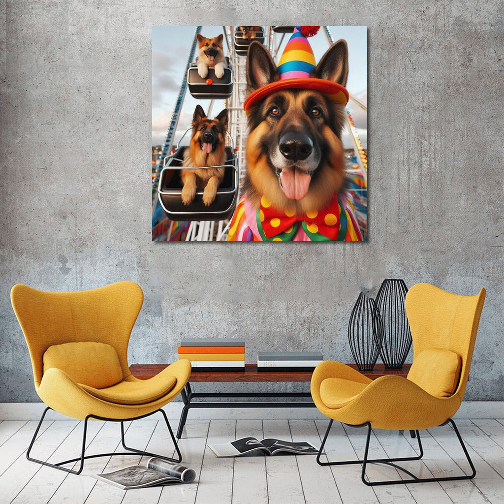 German Shepherd at Carnival: Fun with Four-Legged Friends