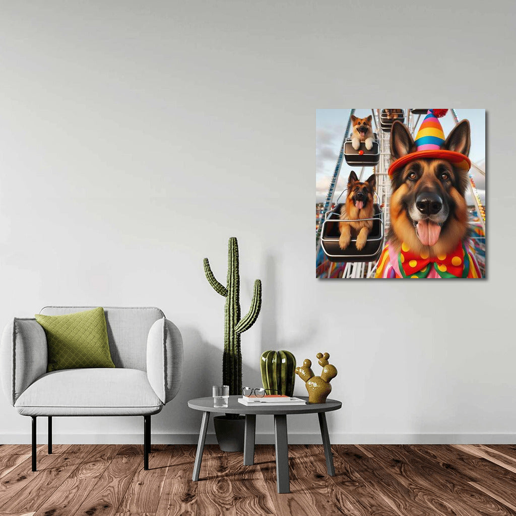 German Shepherd at Carnival: Fun with Four-Legged Friends