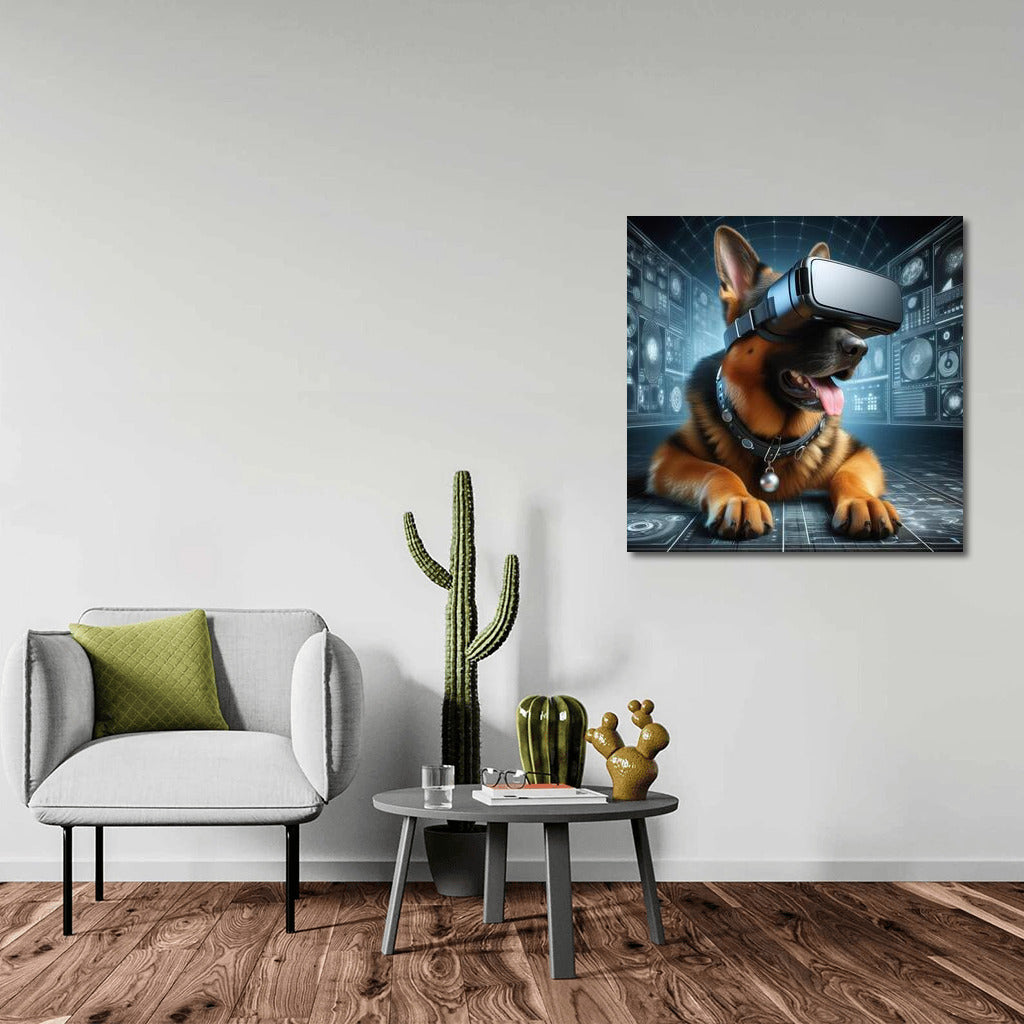 Virtual Traveler: German Shepherd in the World of the Future