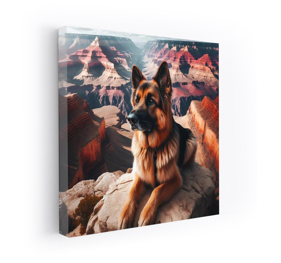 German Shepherd in the Grand Canyon: Journey Among the Colorful Rocks