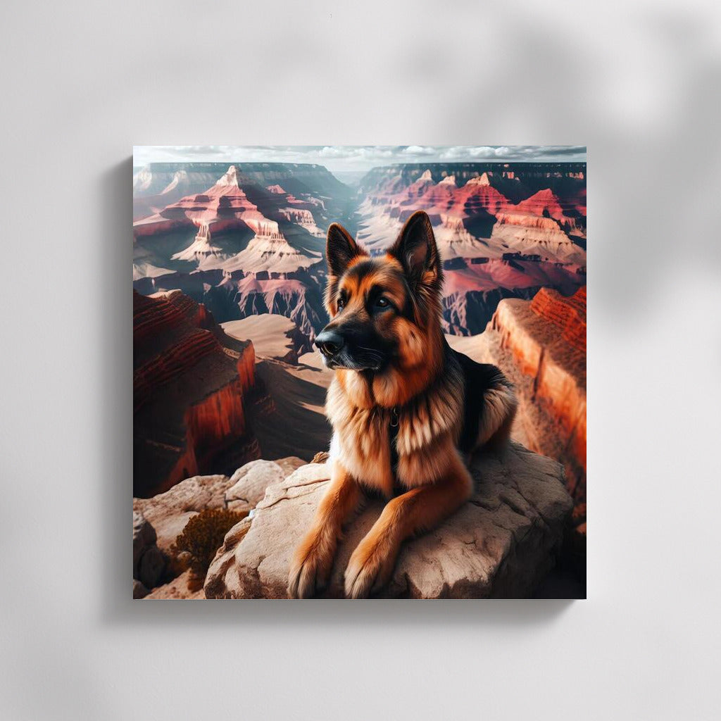 German Shepherd in the Grand Canyon: Journey Among the Colorful Rocks