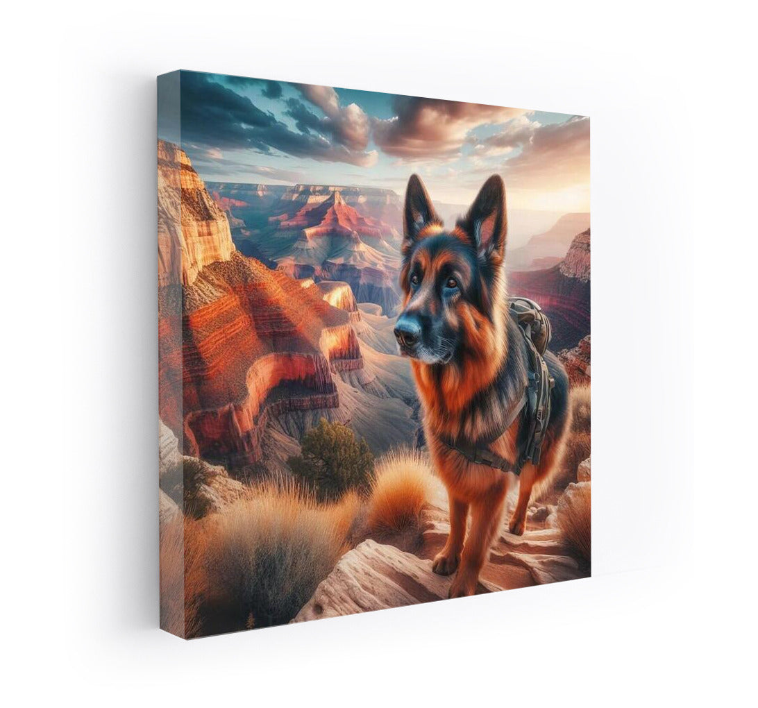 German Shepherd on the Grand Canyon Trail: Journey Among the Glittering Rocks