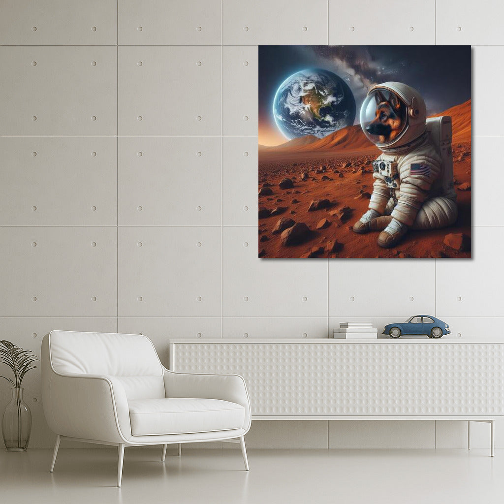 German Shepherd in a Spacesuit: Martian Dreams of Earth