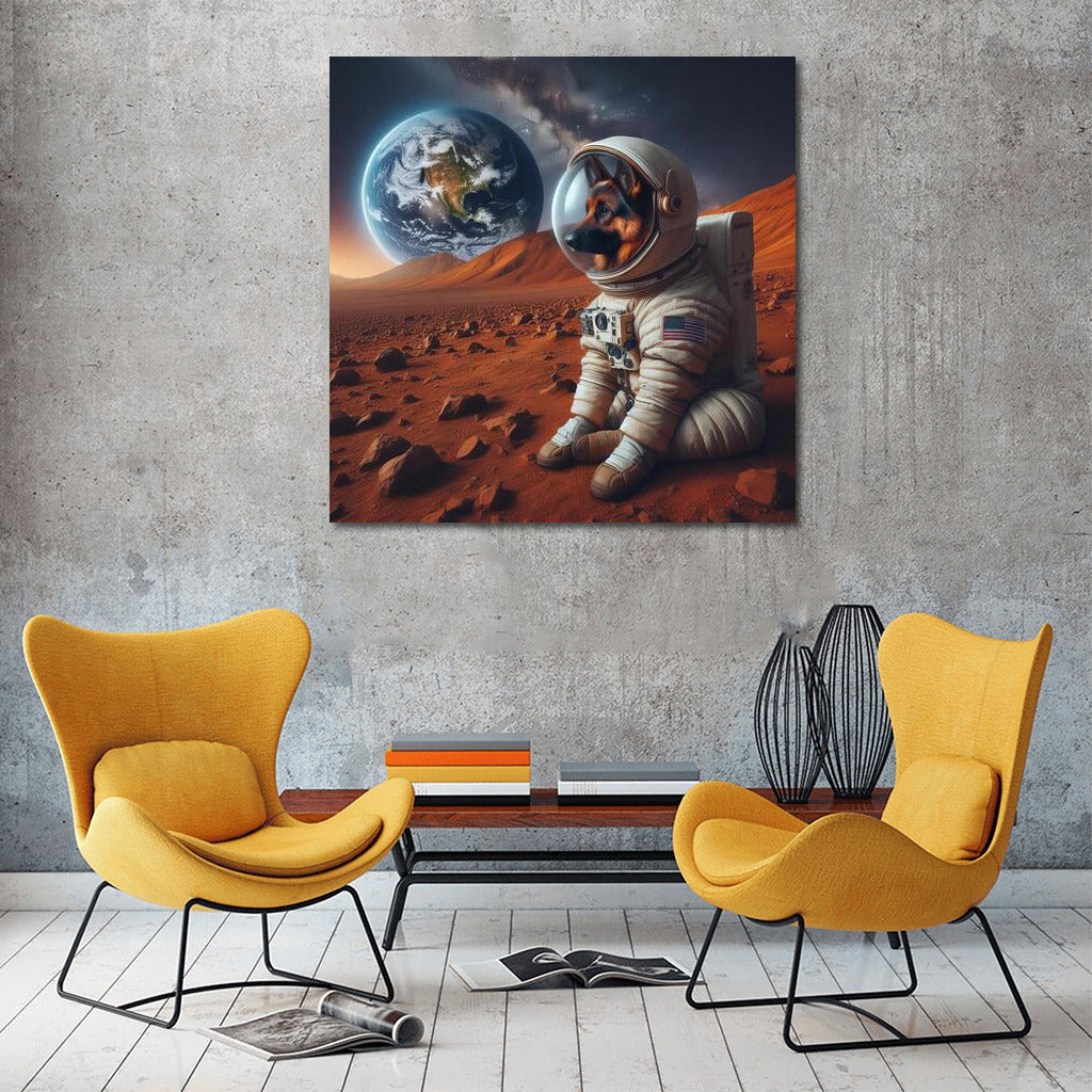 German Shepherd in a Spacesuit: Martian Dreams of Earth