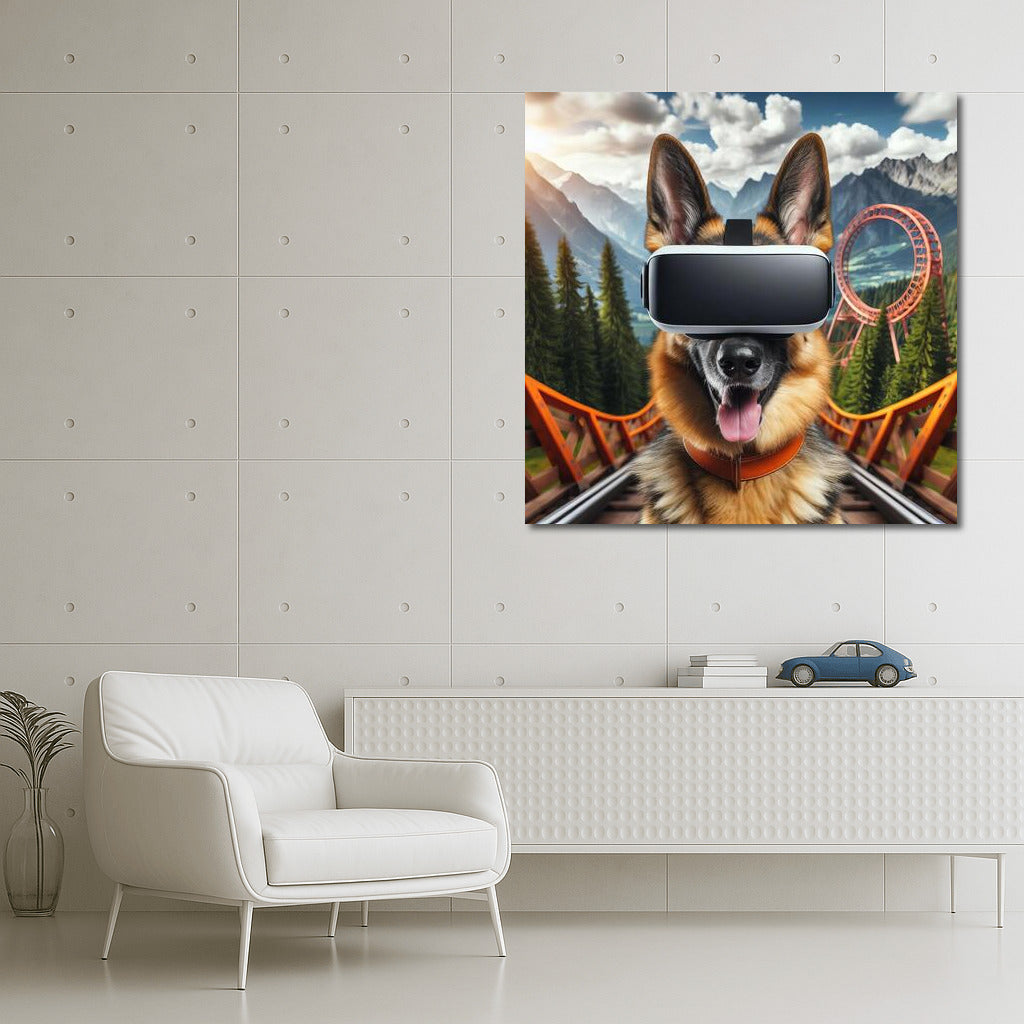 German Shepherd in Virtual Reality: Dive into the Future