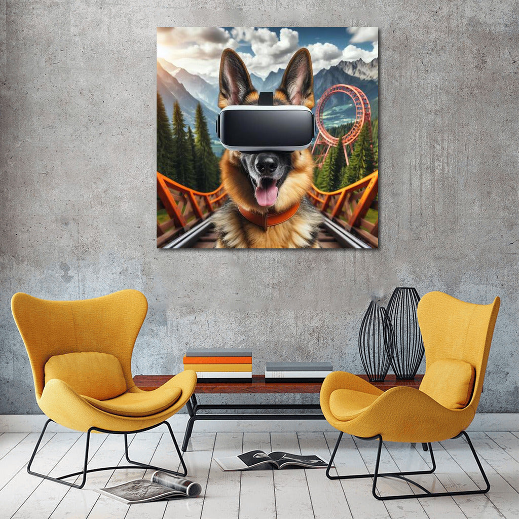 German Shepherd in Virtual Reality: Dive into the Future