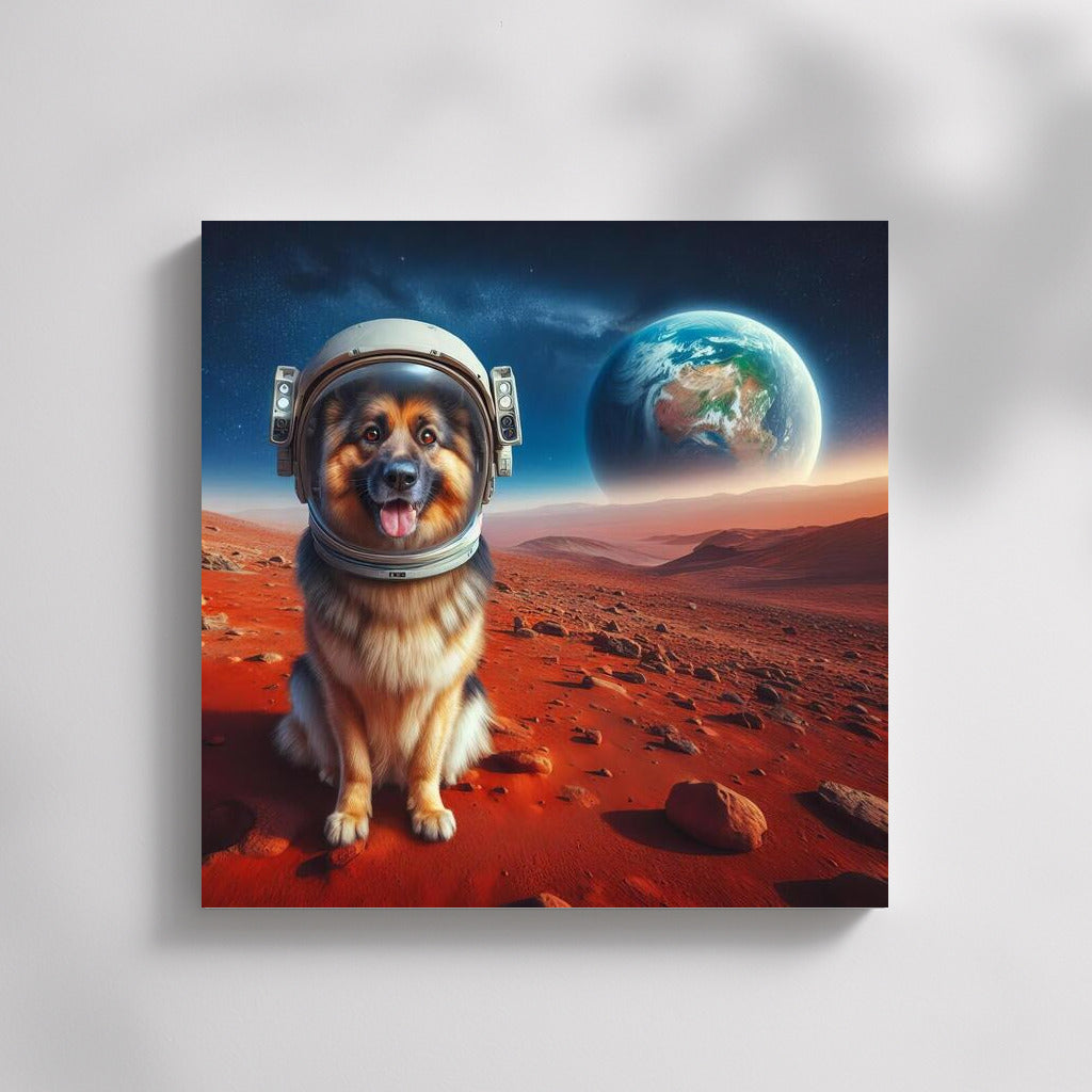 Space Adventure: German Shepherd on Mars