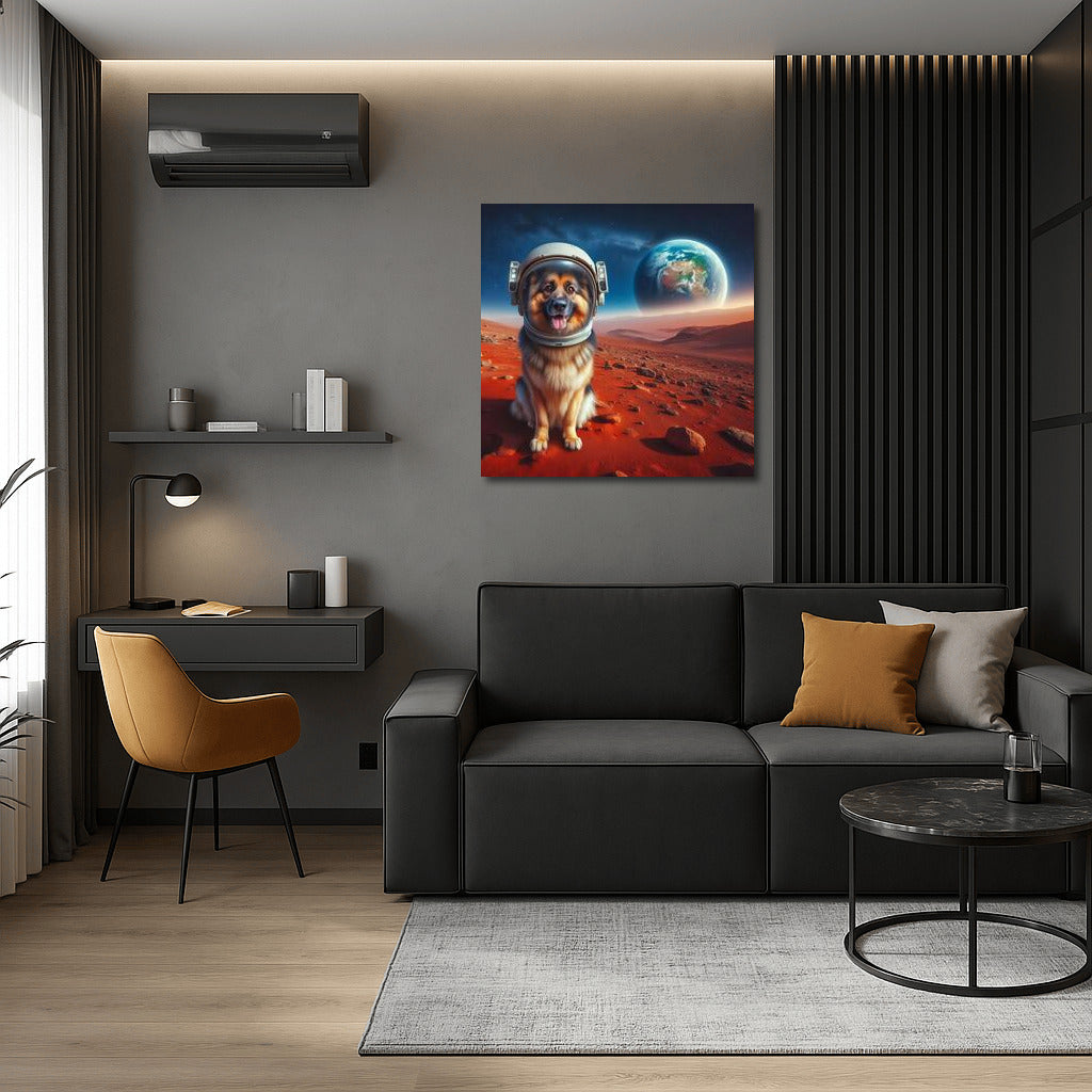 Space Adventure: German Shepherd on Mars