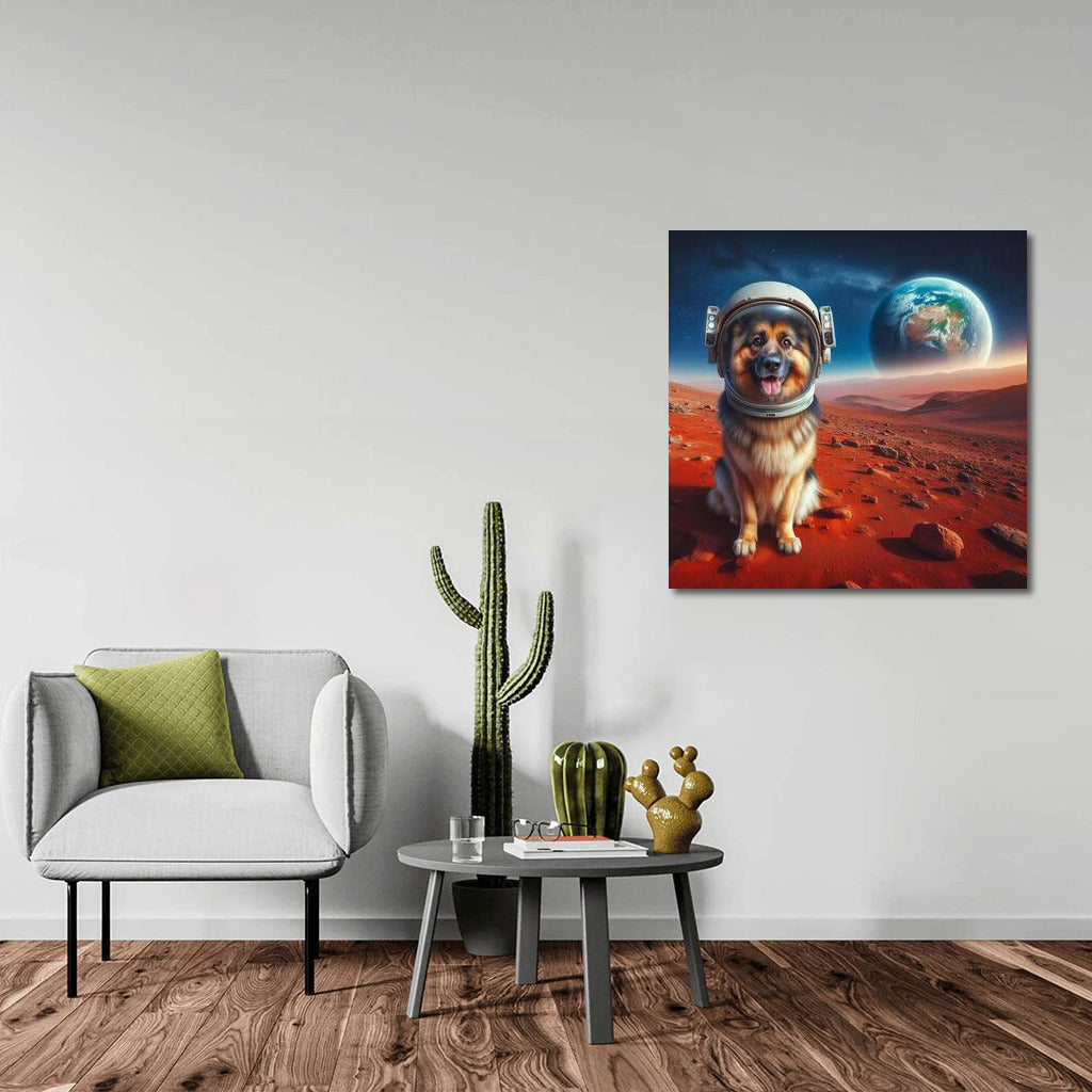 Space Adventure: German Shepherd on Mars