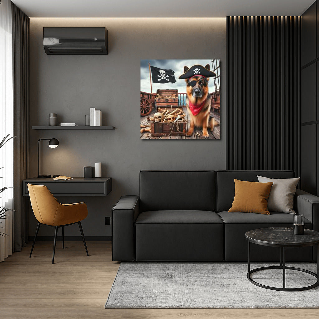 Captain's Ship: German Shepherd in a Pirate Adventure