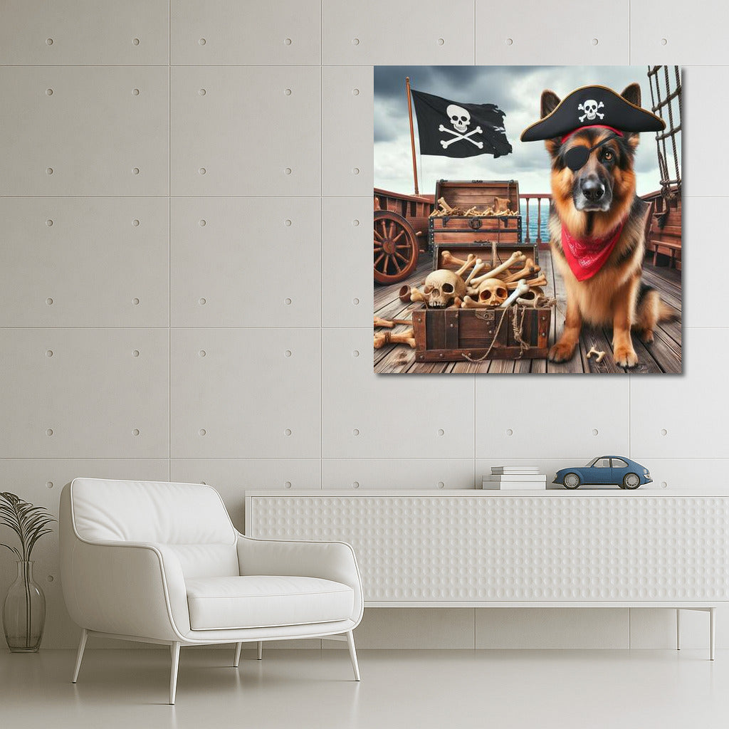 Captain's Ship: German Shepherd in a Pirate Adventure