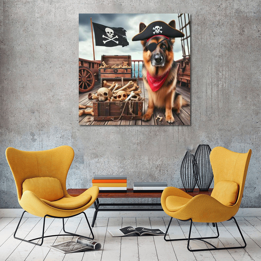 Captain's Ship: German Shepherd in a Pirate Adventure